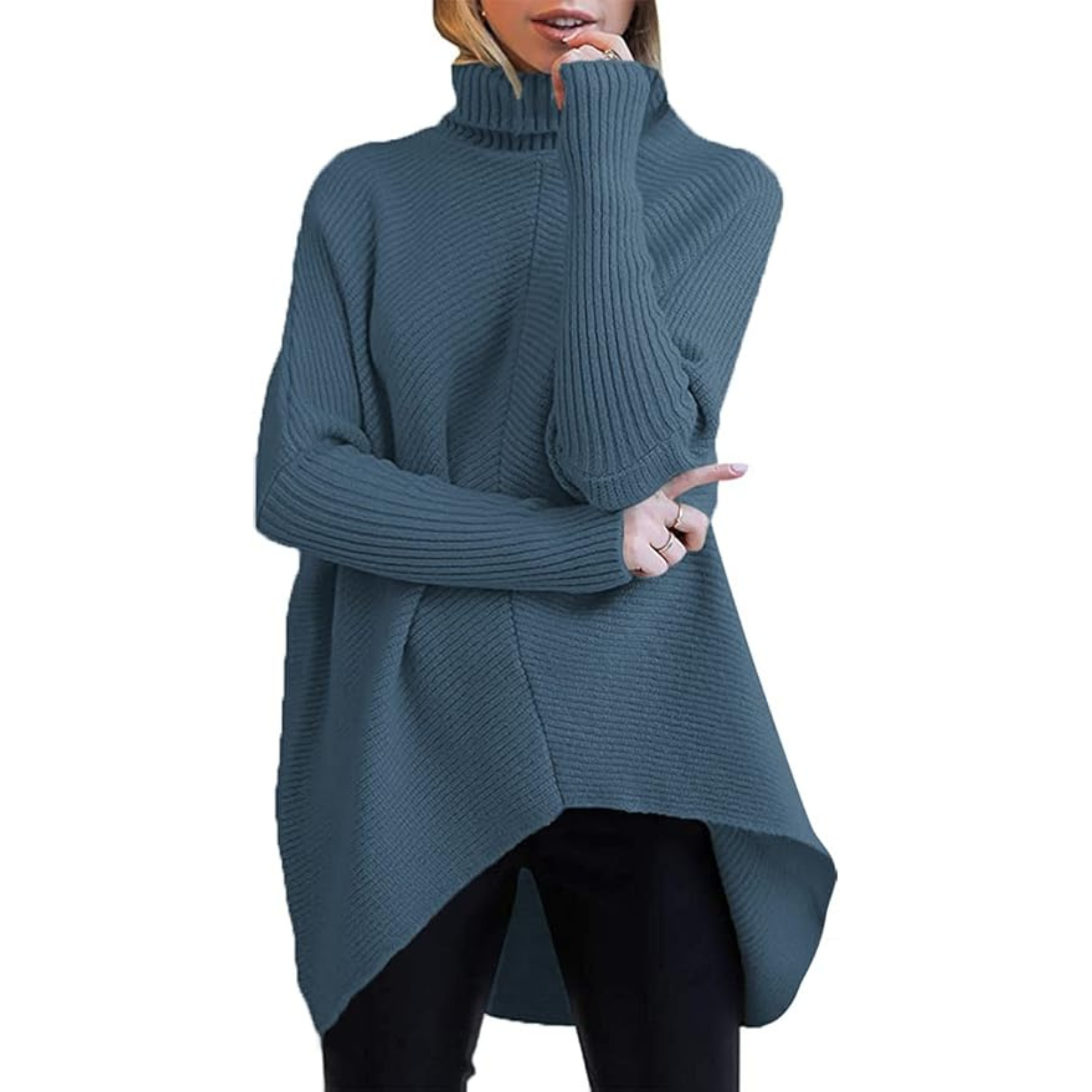ANRABESS Womens Oversized Turtleneck