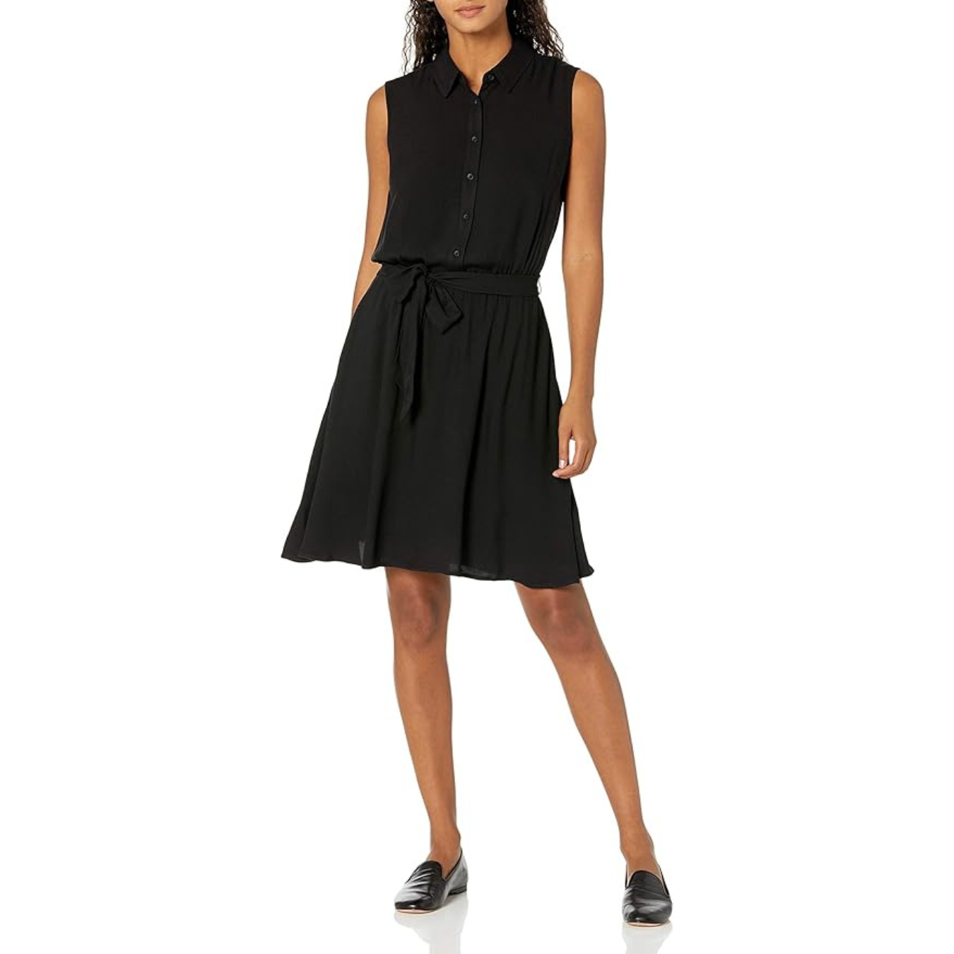 Amazon Essentials Women's Sleeveless Relaxed-Fit Woven Shirt Dress